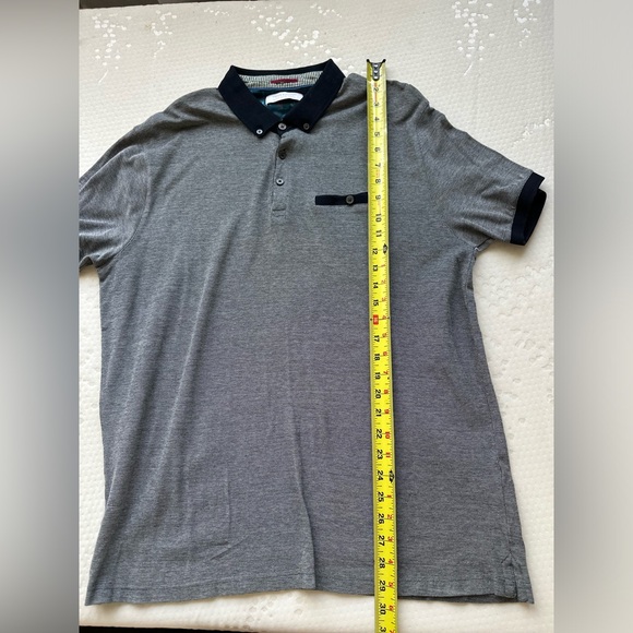 Denim & Flower Blue & Grey color Men’s Polo Shirt Size XL - Picture 5 of 7